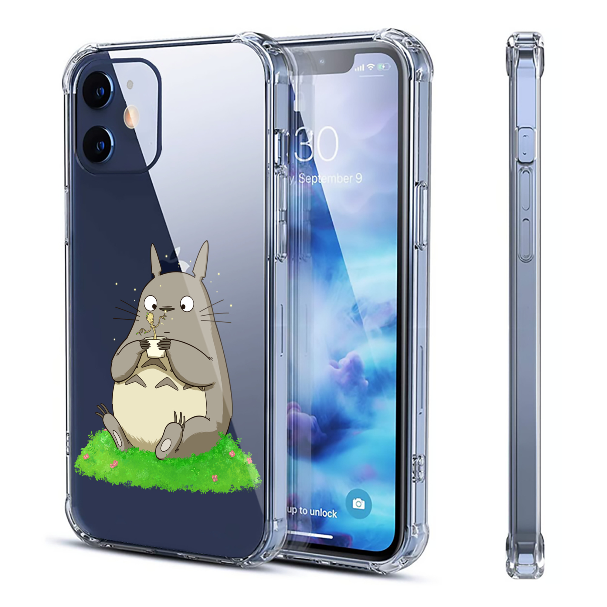 （画像用） となりのトトロ 草壁メイ 草壁サツキ My Neighbor Totoro Satsuki Kusakabe Mei Kusakabe 【iPhone 12シリーズ対応】透明スマホケース（クリアソフトケース）